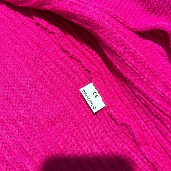 Blakeley Boutique Crochet Style Cardigan Long Open Faced Sweater with Pockets - Picture 4 of 4